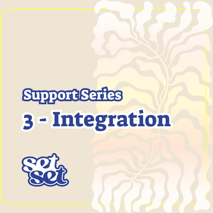 Text 'Support Series 3 - Integration' with 'set' logo on a beige background